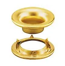 #2 7/16" Rolled Rim Grommet & Spur Washer Brass