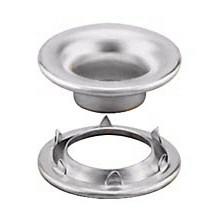 #2 7/16" Nickle Rolled Rim Grommet & Spur Washer