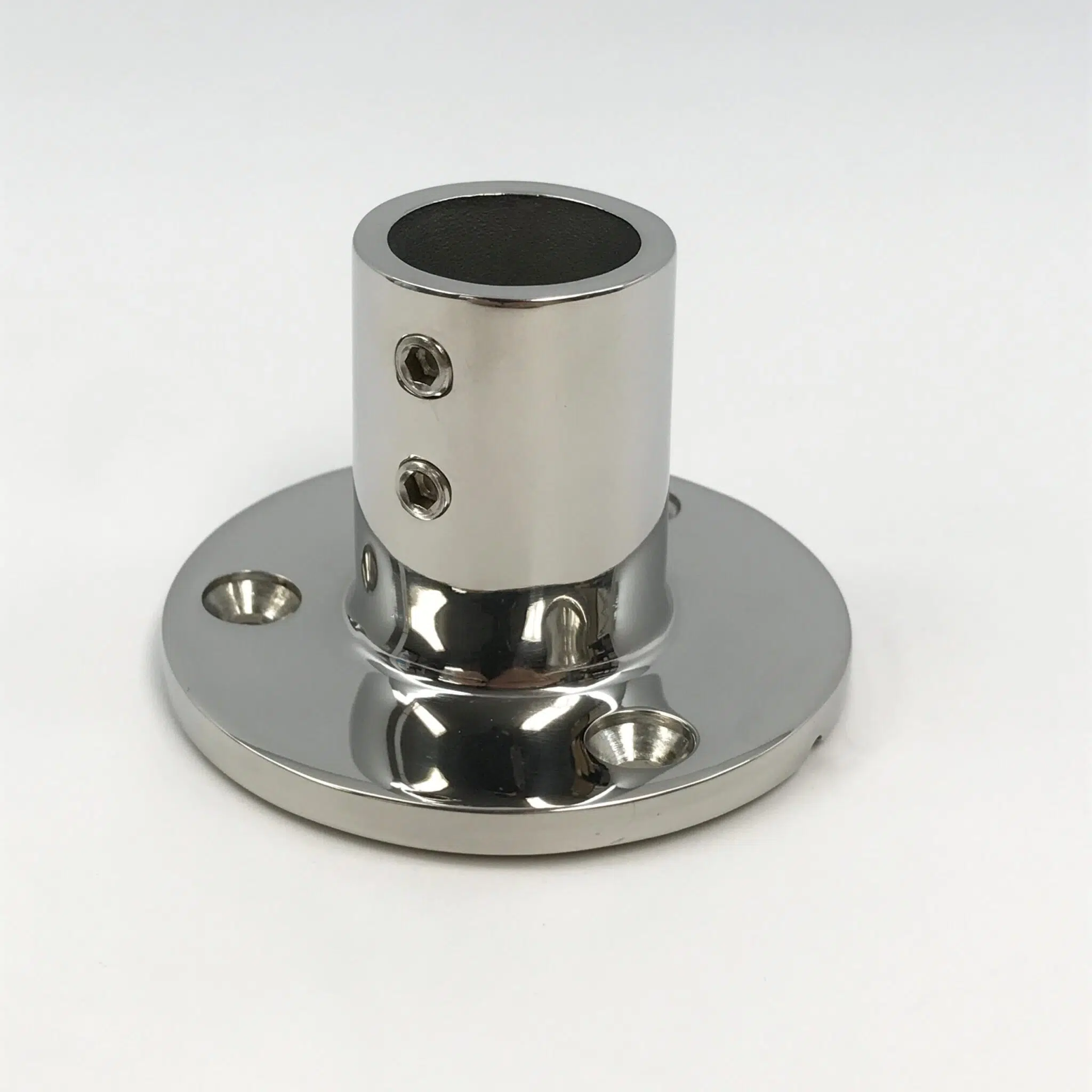 1” Stainless Steel 90 Degree Round Base