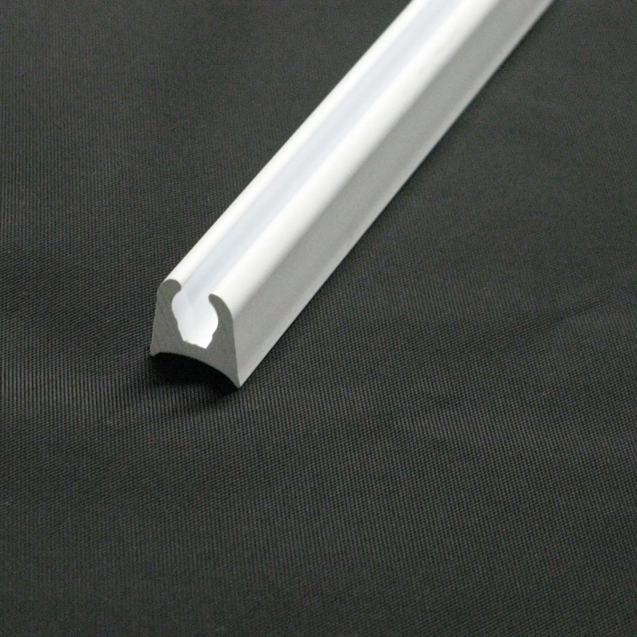 PVC Costa Track™ w/Concave Back White 8' Lengths