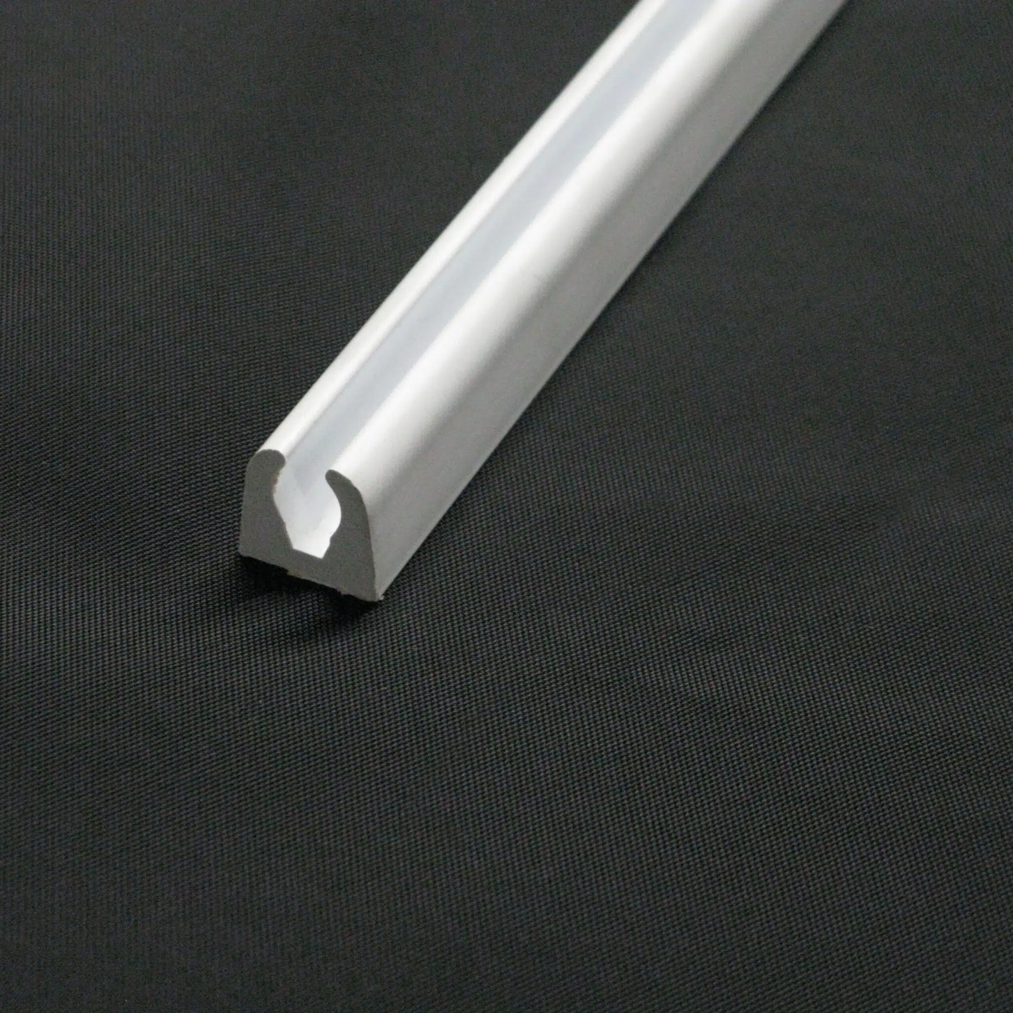 PVC Costa Track™ w/Flat Back White 8' Lengths