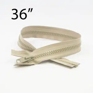 YKK® #10 Beige Vislon® UV- U.V. Resistant Marine Separating Zipper W/Locking Metal Double Slider