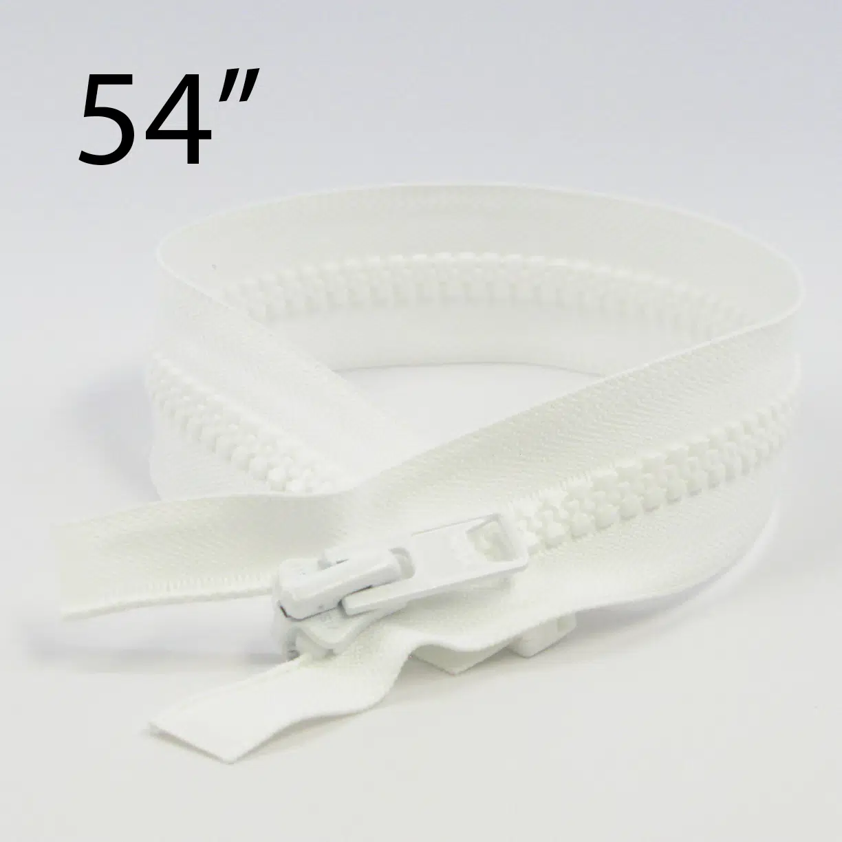 YKK® #10 White VISLON® UV- U.V. Resistant Marine Separating Zipper W/Locking Metal Double Slide