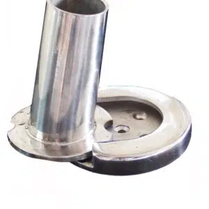 1-1/2" Stainless Steel Shade Pole Mounting Base w/ Cover Plate