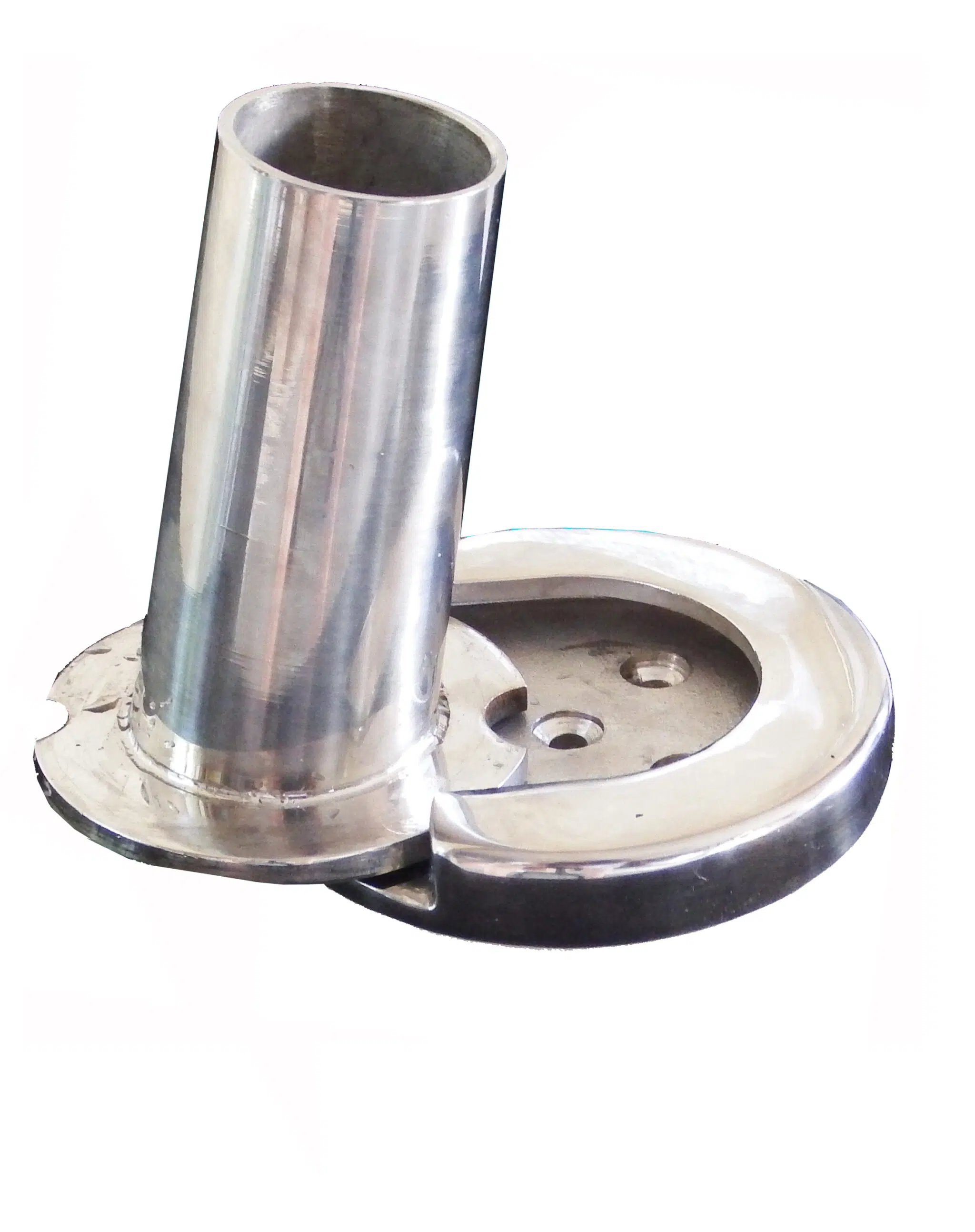 1-1/2" Stainless Steel Shade Pole Mounting Base w/ Cover Plate