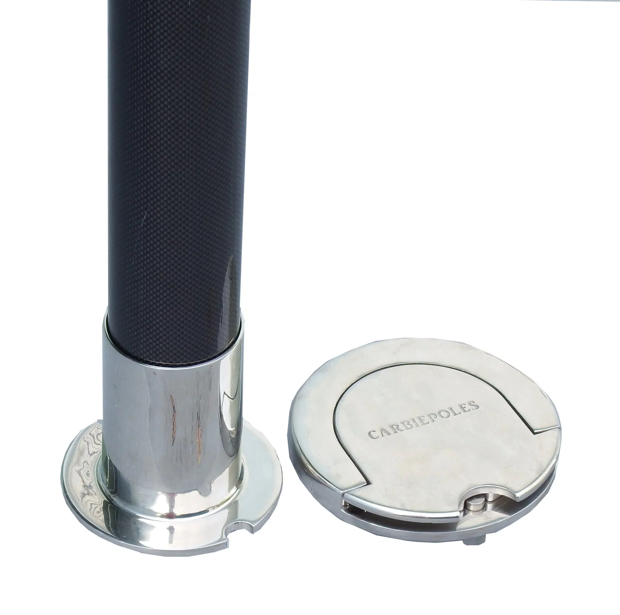 1-1/2" Stainless Steel Shade Pole Mounting Base w/ Cover Plate - Image 2